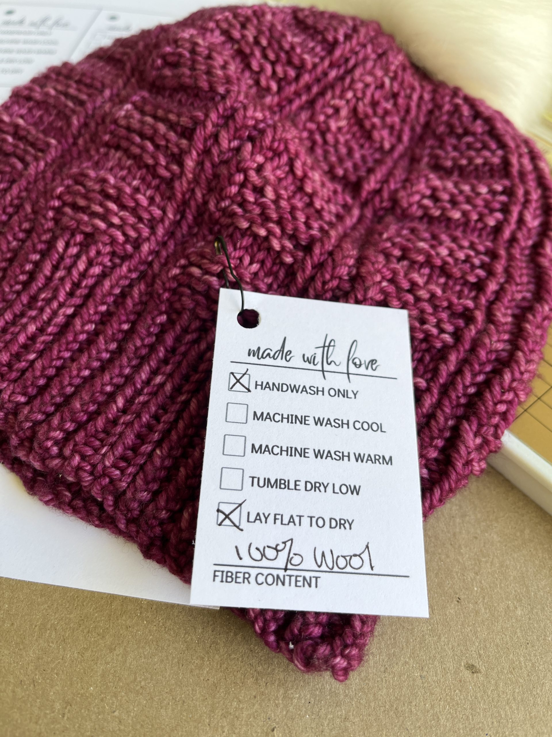 Simple Printable Knitting or Crochet Gift Tags